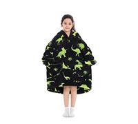 Pterygoid Couverture à capuche surdimensionnée pour enfants, filles et garçons, couverture à capuche avec poche pour enfants et adolescents, Dinosaure 2, S/3XL