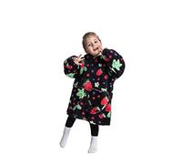 Pterygoid Sweat à Capuche Enfant, Pull Plaid Oversize pour Filles et Garçons, Super Douce Chaude Capuchon Sherpa Peluche à Manches TV pour Tout-Petit 3-6 Ans