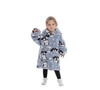 Pterygoid Sweat à Capuche Enfant, Pull Plaid Oversize pour Filles et Garçons, Super Douce Chaude Capuchon Sherpa Peluche à Manches TV pour Tout-Petit 3-6 Ans