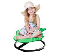 Pterying Chaise rotative pour enfants autistes, autisme, siège rotatif sensoriel pour tout-petit, entraînement de coordination du corps et de l'équilibre, forme de poisson volant vert foncé amélioré