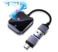 PTGTO Adaptateur sans fil CarPlay 2026 et adaptateur sans fil Android Auto USB-A/USB-C, compatible iOS 10+/Android 10+, Plug & Play, pas de surchauffe, mises à jour en ligne OTA Violet