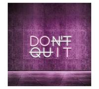 PTHEN Décor Mural Lumière Enseignes Au Néon Alimentées Par USB, Luminosité Réglable, Lettres DON'T QUIT DO IT Adaptées À La Décoration Murale 23cmx40cm(Ré)