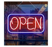 PTHEN Décor Mural Lumière Enseignes Au Néon Commerciales Alimentées Par USB, Luminosité Réglable, Lumières Au Néon Ouvertes, Adaptées À La Décoration De Magasin Éclairage Commercial(10inch)