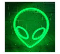 PTHEN Décor Mural Lumière Panneau Lumineux Au Néon Alien, Décoration Murale Pour Fête De Vacances, Jeu, Bar, Chambre À Coucher, Lampe De Décoration Cool 22cmх19.5cm(Ré)
