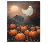 PTHEN Impression sur Toile Peinture Affiche Vintage Représentant Un Fantôme dans Le Métro, Mangeant Une Pizza, Peinture sur Toile, Décoration D'intérieur Effrayante(Une,30x45cm)