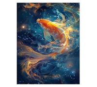 PTHEN Impression sur Toile Peinture Affiches Classiques De Poissons Koï Dorés, Peintures sur Toile, Images Murales, Décoration De Salon(H,30x40cm)