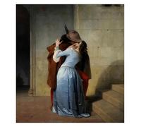 PTHEN Impression sur Toile Peinture Affiches Et Impressions du Peintre Italien «Le Baiser», Art Mural Esthétique, Décoration Intérieure, Peintures sur Toile sans Cadre(50x70cm)