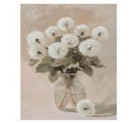 PTHEN Impression sur Toile Peinture Fleur De Magnolia dans Un Vase Chinois Bleu Et Blanc, Affiche D'hortensia,Peinture sur Toile Imprimée pour Décoration De Salon Et De Maison(O,40X50cm)