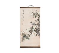 PTHEN Impression sur Toile Peinture Toile De Style Traditionnel Chinois avec Fleurs Et Animaux, Décoration D'intérieur pour Salon, Chambre À Coucher, Art Mural, Affiche, Peintures(E,50x100cm)