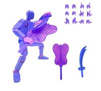 Pthjswj Ensemble de figurines d'action T13 - (assemblée) - Figurine d'action imprimée 3D Titan 13, factice mobile multi-articulée 13, figurine d'action robot, cadeaux d'anniversaire pour garçons et