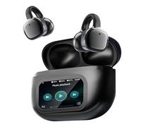 PTHTECHUS Écouteurs Bluetooth sans Fil Sport Écouteurs Clip Oreille, avec ENC Réduction Antibruit Mic, Ecouteur Traducteur Instantané, Tactile Multifonction, Casque pour Android iOS,Black