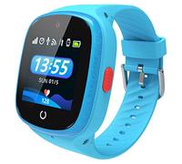 PTHTECHUS Montre Connectée Enfant 4G GPS, Montre Intelligente avec WiFi Bluetooth Appel Vidéo SOS Podomètre Musique, Réveil, Lampe de Poche, Cadeaux Montre Connectée pour Garçons Filles (Bleu)