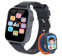 PTHTECHUS Montre Connectée Enfant, 4G GPS Montre Intelligente Enfants, Smartwatch Téléphone pour Fille Garçon avec Réveil, Caméra, Jeux, Cadeau 4 à 12 Ans, Sombre