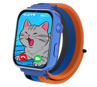 PTHTECHUS Montre Connectée Enfant GPS 4G, Smartwatch Téléphone pour Filles Garçons avec Appel SOS Podomètre Vidéo Mode Classe, Montre Cadeau pour Enfants 5-12 Ans (Bleu)