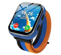 PTHTECHUS Montre Intelligente pour Enfants 4G, Montre téléphone avec Fonction d'appel, appels bidirectionnels, Appareil Photo, MP3, SOS, Carte d'apprentissage, Cadeau pour garçons Filles Bleu