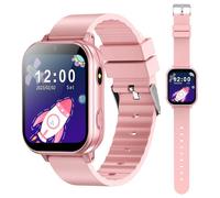 PTHTECHUS Montre Intelligente pour Enfants avec Appareil Photo, Lecteur MP3, pour Apprendre et Jouer, Cadeau pour Enfants de 3 à 12 Ans, Rose