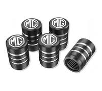 PTHUT Capuchons de Valve pour Voiture, Capuchons de Valve pour pneus avec Joint d'étanchéité en Caoutchouc, Capuchons de Valve pour pneus de Voiture, pour MG MG3 MG4 MG5.,Black