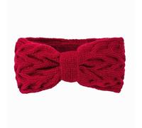 PTILSERY Bandeau tricoté doublé en polaire pour femme - Bandeau élastique avec nœuds - Confortable - Cache-oreilles pour l'hiver