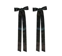 PTILSERY Lot de 2 épingles à cheveux en forme de nœud pour femme - Long ruban - Pince à cheveux de mariage pour queue de cheval