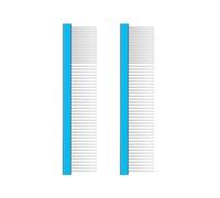 PTILSERY Lot de 2 peignes droits pour chien - Brosse de massage pour poils de chats - Peigne de toilettage pour enlever les fourrures