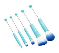 PTILSERY Lot de 5 pinceaux de maquillage avec manche en métal et poils doux