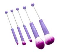 PTILSERY Lot de 5 pinceaux de maquillage avec manche en métal et poils doux