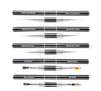 PTILSERY Lot de 5 stylos à dessin à double pointe en métal pour artistes, écriture lisse, outils de croquis, fournitures scolaires