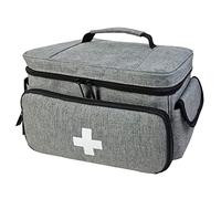 PTILSERY Sac de premiers secours vide pour soins d'urgence, sacs à médicaments multi-poches pour l'école, la maison, le bureau, la voiture, les voyages, la randonnée