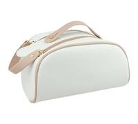 PTILSERY Trousse de maquillage de voyage étanche double S Trousse de toilette en cuir PU