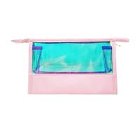 PTILSERY Trousse de maquillage délicate pour femme - Étui de rangement transparent décontracté pour voyage et maquillage quotidien - Grande capacité