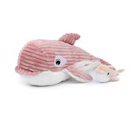 Ptipotos by les Déglingos - Morphalou l'Orque maman et son bébé - Doudou tout doux pour bébé - Peluche Bébé - Cadeau de Naissance - 24cm - Rose