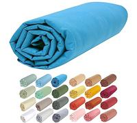 Drap housse bébé 100% coton bio 60x120 bleu nordique