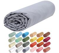 P'tit Basile - Drap Housse 60x120 cm bébé Enfant 100% Coton Bio - Gris foncé - Drap Housse pour Matelas 60x120 cm lit bébé barreaux Parapluie - Bonnets épaisseur de 15 cm - Coton 57 Fils