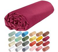 P'tit Basile - Drap Housse 60x120 cm bébé Enfant 100% Coton Bio - Lie de Vin - Drap Matelas 60x120 cm lit bébé barreaux Parapluie - Bonnets de 15 cm - Coton 57 Fils - Bordeaux, Rouge, Prune