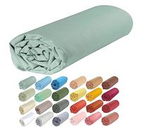 P'tit Basile - Drap Housse 60x120 cm bébé Enfant 100% Coton Bio - Vert Amande - Drap Housse pour Matelas 60x120 cm lit bébé barreaux Parapluie - Bonnets épaisseur de 15 cm - Coton 57 Fils
