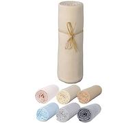 Drap housse bébé jersey bio écru 60x120