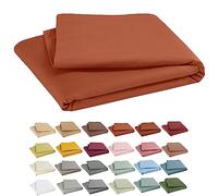 Drap plat bébé coton bio 118x180 brique