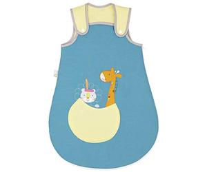 P'tit Basile - Gigoteuse 0-6 Mois Bébé Naissance - Coton Certifié Bio - Tog 2,5-4 Saisons - Turbulette brodée Savane en Folie - Taille Enfant 50 à 65 cm - Petite Douillette Toutes Saisons