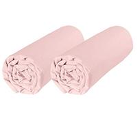 P'tit Basile - Lot x2 Draps Housse bébé Berceau cododo 50x80 cm Coton Bio - Rose Clair - Matelas cosleeping Next2me etc... - Coton Certifié