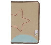 P'tit Basile - Protège Carnet de Santé bébé mixte - Coton Bio - brodé Sirius et Cassiopée - 23x17 cm - Beige
