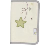 P'tit Basile - Protège carnet de santé ouatiné et brodé bébé coton Bio - Taille standard française - Collection Pluie d'étoiles
