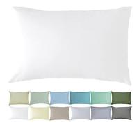 P'tit Basile - Taie d'oreiller 40x60 cm Bébé Enfant - Blanc - 100% Coton Bio 57 Fils certifié sans substances nocives - Taie doreiller lit cododo nacelle couffin Berceau