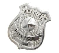 P'tit Clown - Accessoire Déguisement Policier, Officier de Police, Militaire - Badge, Insigne, Holster - pour Compléter Tenue Carnaval, Cosplay, Fête Costumée (Insigne de Policier)