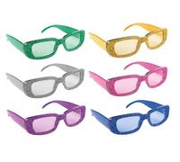 P'tit Clown 10888 Lunettes Plastique Paillettes - Rectangle - Coloris Aléatoire