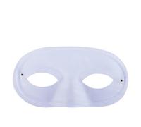 P'tit Clown - 11019 - Loup Domino en Tissu - Masque Déguisement Adulte - Idéal pour Compléter Tenue Carnaval, Fêtes de Fin d'Année, Nouvel an, Noël et Fêtes Costumées - Taille Unique - Blanc