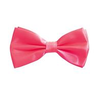 P'tit Clown - 11893 - Nœud Papillon en Tissu - Pré Noué, Réglable - Bow Tie - Accessoire Déguisement - Pour Carnaval, Soirées Costumées, Fêtes à Thèmes, Mariage, Célébration - Adulte - Rose Fluo