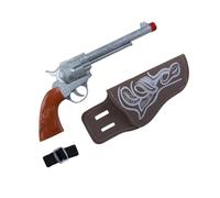 P'TIT CLOWN - 12405 - Set de Cow Boy, Sherif - Revolver 28 cm, Ceinture avec Etui - Accessoire de Déguisement - Parfait pour Carnaval, Soirées Costumées, Fêtes à Thèmes, Halloween, Cosplay