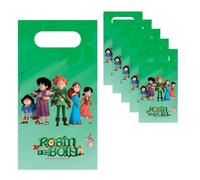 P'TIT CLOWN - 14066 - Sachets Anniversaire en Papier Robin des Bois™ - Licence Officielle - Parfait pour Anniversaire Enfant - 13x24 cm - Lot de 6