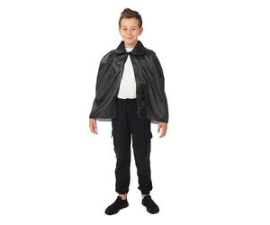 P'tit Clown - 16202 - Cape Enfant avec Col - 60 cm - Parfaite pour Déguisement d'halloween, Carnaval, Fêtes Costumées et Évènements à Thème Vampire, Dracula, Sorcier - en Tissu Polyester