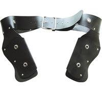 P'TIT Clown - 16830 - Ceinture Double Holster - Double Étui de Pistolet Sheriff - Accessoire Déguisement Cowboy - Carnaval, Cosplay, Tenue à Thème Western, Far West, Halloween - Pistolets Non Inclus